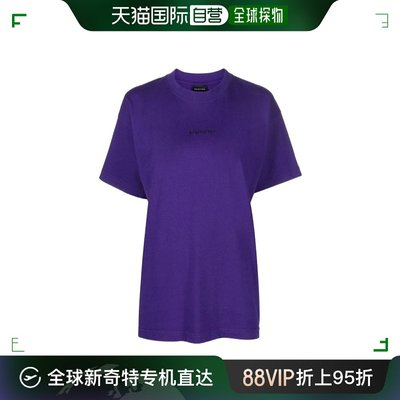 【99新未使用】香港直邮Balenciaga 巴黎世家 女士 徽标短袖T恤 6