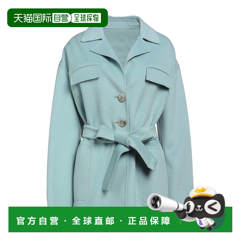 1h可退 香港直邮Pinko 品高 女士 大衣 green绿色 舒适时尚
