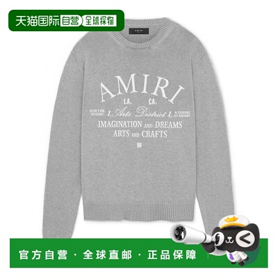 香港直邮Amiri “AMIRI Arts District”圆领毛衣 AMKNCW1022