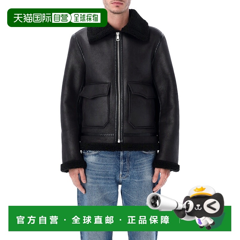 香港直邮A.P.C. 女士 Tommy 人造绵羊皮黑色夹克 H02904PSALB