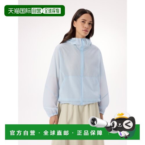 自营欧洲直邮Arcteryx始祖鸟 Asset Airshell 女士天蓝色尼龙连帽