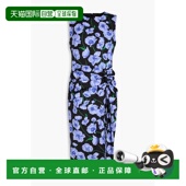 1h可退 褶皱印花棉混纺华达呢中 女士 香港直邮CAROLINA HERRERA