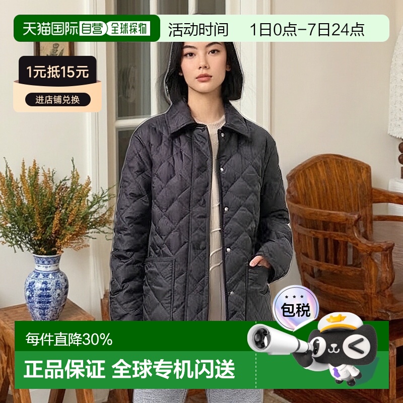 欧洲直邮自营BURBERRY博柏利舒适日常单排扣翻领棉服外套男女款