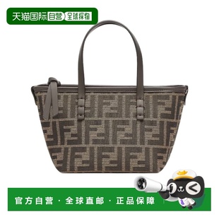 1h可退 香港直邮FENDI Roll提花单肩包 Women crov托特包手提包