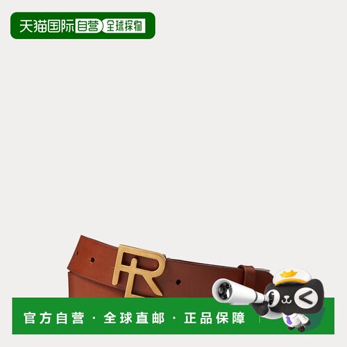 自营欧洲直邮Ralph Lauren拉夫劳伦 男士RL皮革腰带皮带沙色