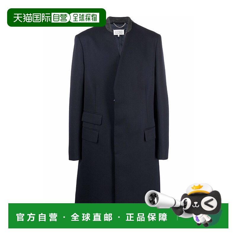 香港直邮Maison Margiela 海军蓝休闲大衣 S50AA0103S48109