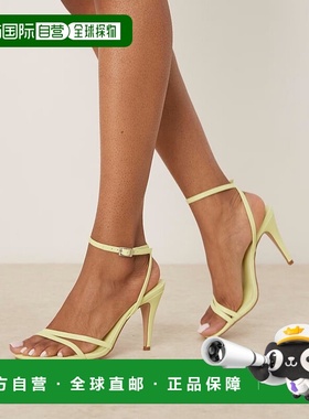 香港直邮ASOS 女士 Nia barely there 设计高跟绿色凉鞋