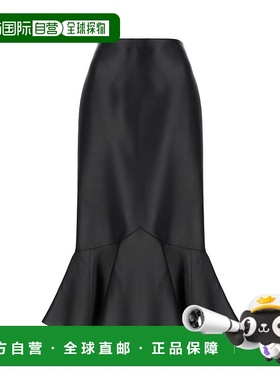 香港直邮Fendi 芬迪 女士 黑色软羊皮包臀裙半身裙 FPD970AUV3