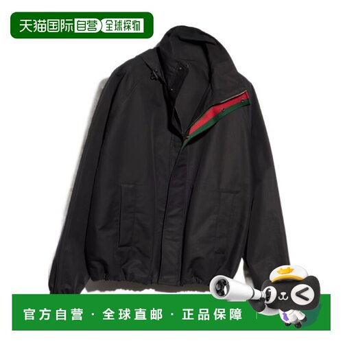 香港直邮GUCCI 男士夹克 871672ZAUW71000 AW2026 黑色 拉链夹克