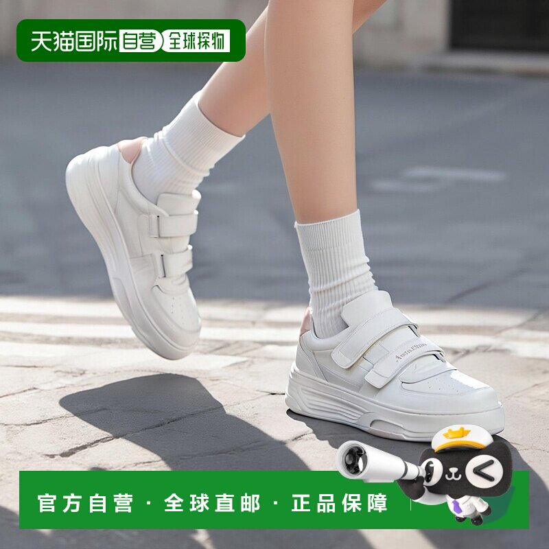 欧洲直邮Acne Studios  FW25女士白色牛皮休闲网球运动鞋女鞋