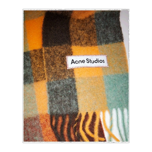 1h可退 香港直邮Acne Studios 格纹细节围巾 CA0084时尚休闲高级