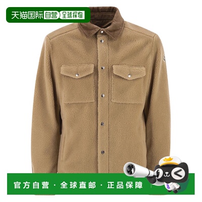 1h可退 香港直邮Moncler 盟可睐 男士 Shacket Teddy-Effect 罗纹