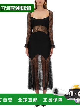 1h可退 香港直邮Nina Ricci 莲娜丽姿 女士 长款蕾丝连衣裙 25ACR