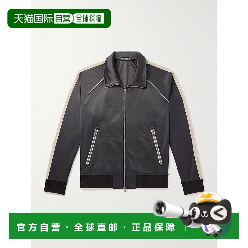 香港直邮1h可退 Tom Ford 汤姆 福特 男士 条纹针织拉链夹克 JZL0