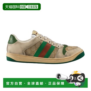 自营欧洲直邮GUCCI/古驰新款男士做旧GG帆布皮革休闲运动鞋脏脏鞋