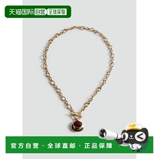 自营欧洲直邮MANGO 女士金色铁锌树脂链环圆形项链