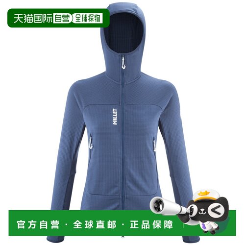 自营欧洲直邮Millet觅乐 FUSION GRID 女款抓绒衣 藏青色轻量外套