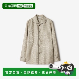 灰褐米桑蚕丝长袖 自营欧洲直邮Burberry博柏利 Sunflower系列男士