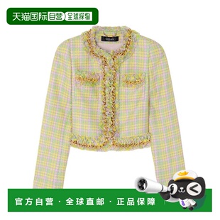 香港直邮Versace 10035331A029376Y060外套 粗花呢链条夹克
