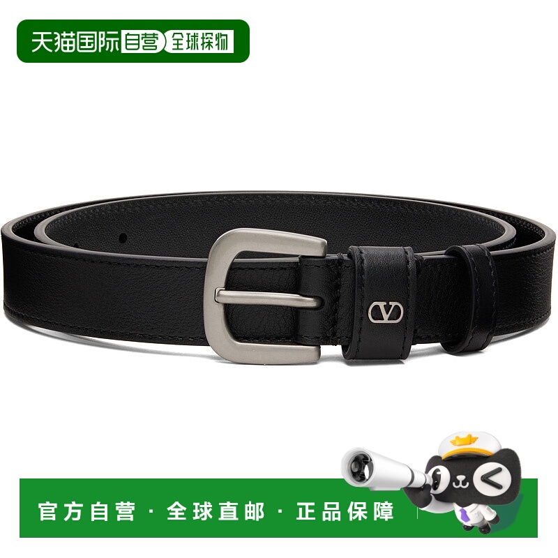香港直邮valentino 华伦天奴 男士 黑色 VLogo Signature 腰带 7Y