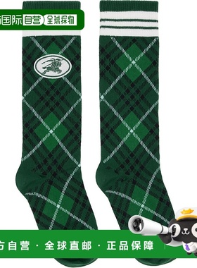 1h可退 香港直邮Burberry 巴宝莉 女士 绿色 Argyle Check Stretc