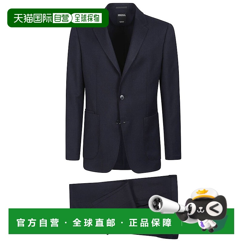 1h可退 香港直邮Zegna 杰尼亚 男士 傑尼亞單排扣西裝 224714A22X
