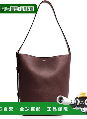 自营欧洲直邮MAXMARA麦丝玛拉 Archetipo女士波尔多红小牛皮logo