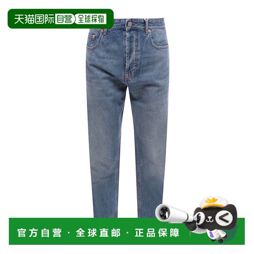 【99新未使用】香港直邮Valentino 徽标牛仔裤 3V3DE03D9EW直筒裤