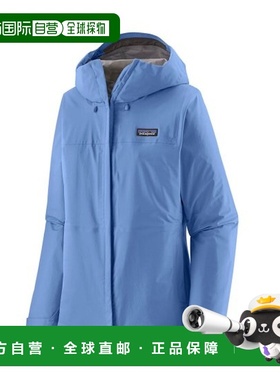 自营欧洲直邮PATAGONIA TORRENTSHELL女士浅蓝色再生聚酯防水冲锋