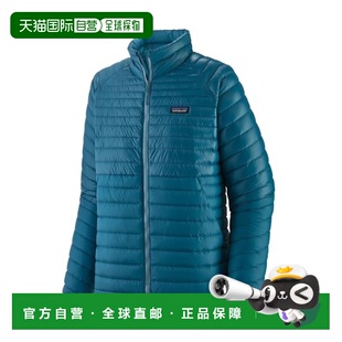 自营欧洲直邮PATAGONIA ALPLIGHT DOWN男士湖蓝色尼龙拉链羽绒服