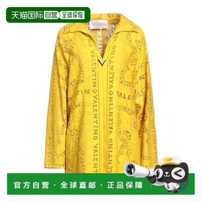 1h可退 香港直邮valentino 华伦天奴 女士 短款连衣裙 yellow黄色