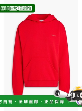 香港直邮Coperni 女士 印花棉混纺抓绒连帽衫 COPJS15523REDGREEN