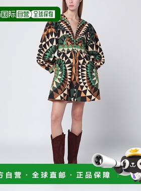 香港直邮FARM RIO 女士 Deco 绿色心形迷你连衣裙 351132CO26059