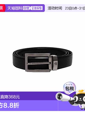 1h可退 香港直邮Dunhill登喜路黑色徽标腰带百搭正品HPN240A42