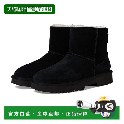 1h可退 香港直邮Ugg 女士 Marais 拉链短靴 black黑色 舒适时尚