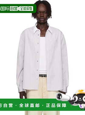 1h可退 香港直邮Acne Studios 艾克妮 男士 灰色纽扣衬衫 CB0114