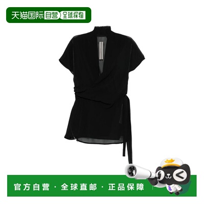 1h可退 香港直邮rick owens 瑞克 欧文斯 女士 黑色上衣 RP01F623