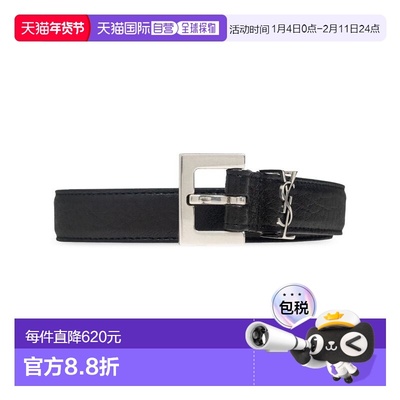 香港直邮Saint Laurent 圣罗兰 男士 徽标腰带 612616AAC8A皮带