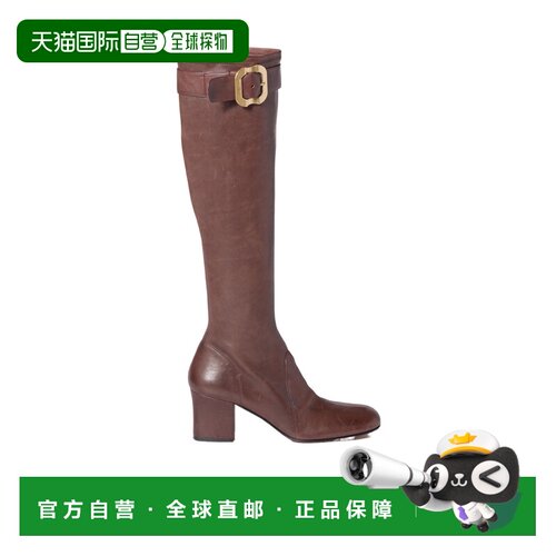 1h可退香港直邮Miu Miu 带扣长筒靴 5W548E038FA065缪缪厚底鞋