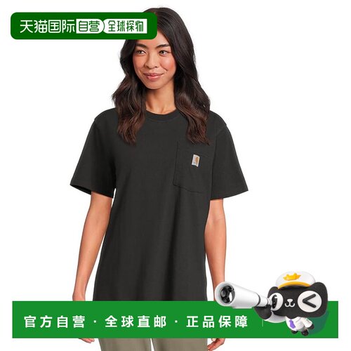 1h可退 香港直邮Carhartt 卡哈特 女士 WK87 工装口袋短袖T恤