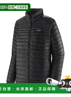 自营欧洲直邮PATAGONIA ALPLIGHT DOWN男士黑色尼龙拉链羽绒服