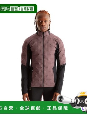 自营欧洲直邮ON昂跑 CLIMATE男士葡萄紫/黑色聚酯纤维防水夹克