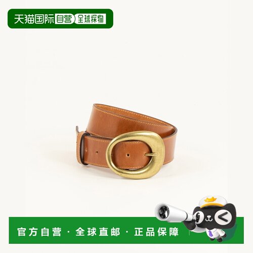 自营欧洲直邮Sessun思溯 Luan女士焦糖棕牛皮革腰带皮带