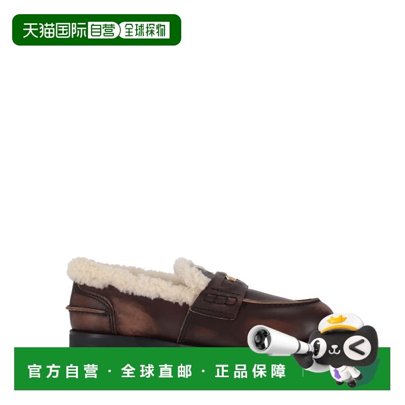 香港直邮Miu Miu 缪缪 女士 MOCASSINI VITELLO DECO' 冬季平底鞋,女鞋,浅口单鞋,淘宝优惠券,粉丝福利购,淘宝优惠卷