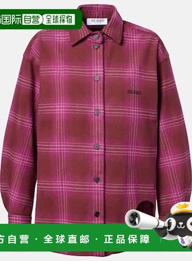 香港直邮The Attico 女士 Eliza 格子棉质衬衫 purple紫色 舒适时