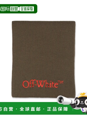 1h可退 香港直邮off-white 男士 BOOKISH 徽标针织羊毛围巾 OMMA0
