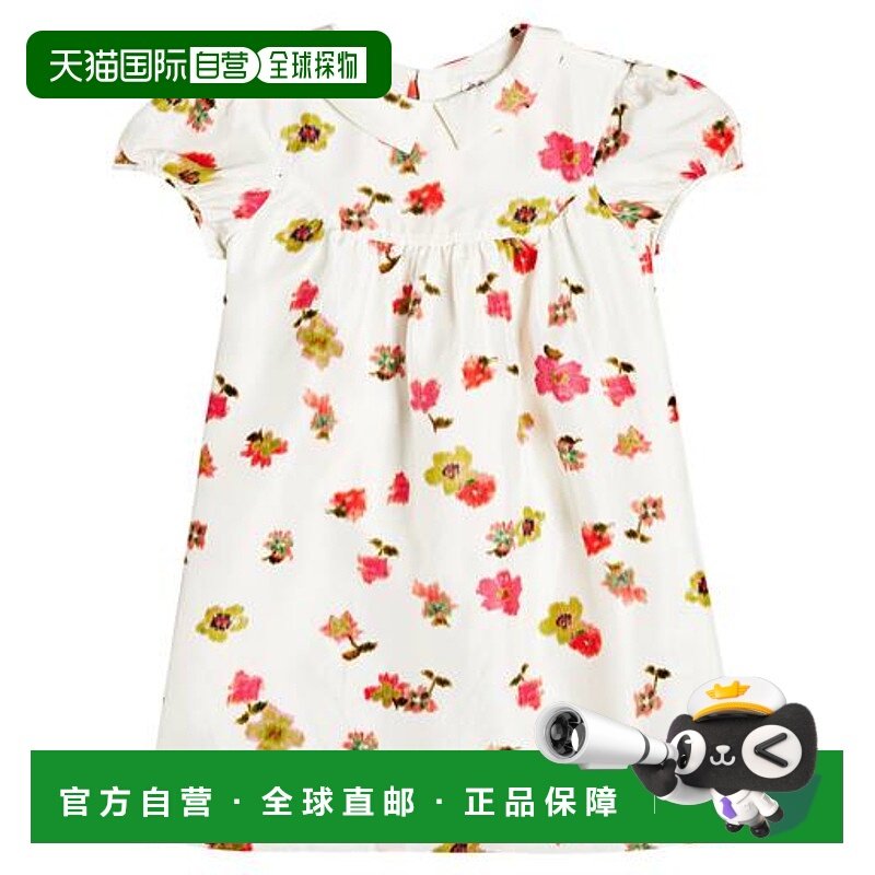 1h可退 香港直邮Bonpoint 女童 Tia 花朵真丝连衣裙童装