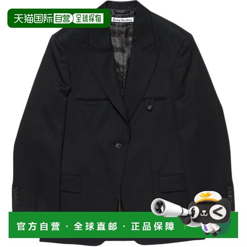 1h可退 香港直邮ACNE STUDIOS 女士西服 AH0322900 CO 黑色 Acne