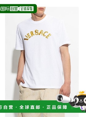 香港直邮Versace 圆领短袖T恤 10106411A07700范思哲男装