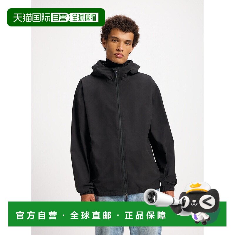 自营欧洲直邮Pyrenex Ensure男女通用黑色防水风衣外套